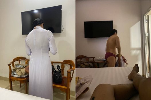 Cô giáo xinh đẹp và học trò thích ngọt ngào cùng chơi trò đố dễ